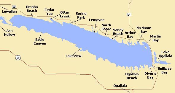 map of ogallala nebraska Lake Map Lake Mcconaughy map of ogallala nebraska
